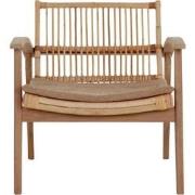 MUST Living Lounge chair Marvin,75x68x75 cm, teakwood, rattan with cus...