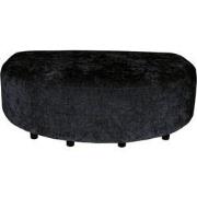 PTMD Lujo Sofa Anthracite Fiore Fabric Longchair Pouf