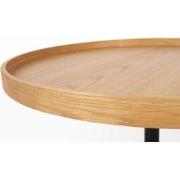 Housecraft Living Yuri Bijzettafel Rond Hout 70x70 cm (L) Eiken