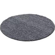 Tapijtenloods Basic Rond Shaggy vloerkleed Grijs Hoogpolig- 120 CM RON...