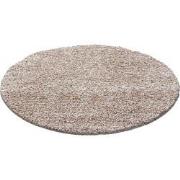 Tapijtenloods Basic Rond Shaggy vloerkleed Beige Hoogpolig- 160 CM RON...