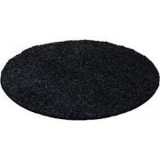 Tapijtenloods Basic Rond Shaggy vloerkleed Antraciet Hoogpolig- 120 CM...