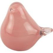 Ornament Fat Bird - Roze - 14x8x12cm