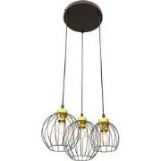 industriële hanglamp Palmieri Zwart 3-lichts  - Ø30cm