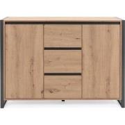 Dressoir met 2 Deuren en 3 Laden - L120 cm - Industriële stijl - Denve...