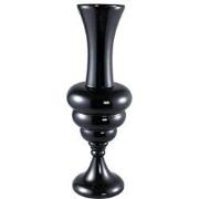 PTMD Nimai Black Antique Shaped Glass Vase Shiny L