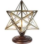 LumiLamp Bureaulamp Ster 26x26x36 cm  Transparant Metaal Glas Tafellam...