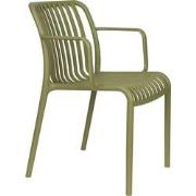 Housecraft Living Mante Tuinstoelen Armleuning Kunststof Groen - Set v...