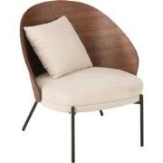 J-line - Loungestoel Multiplex/metaal Bruin/beige - 77.4x71.8x81.8cm