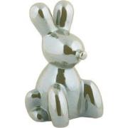 Ornament Balloon Bunny - Groen - 10x9x15cm