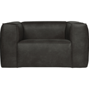 WOOOD Bean Fauteuil - Recycle Leer - Zwart - 74x146x98