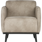 BePureHome Statement Fauteuil - Leer - Elephant Skin - 77x72x93