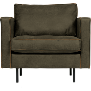 BePureHome Rodeo Classic Fauteuil - Eco-leder - Army - 83x98x88