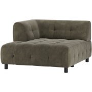 WOOOD Louis 1,5-Zits Chaise Longue - Polyester - Leaf - 73x122x140