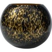 Cheetah Vaas - Panter Vaas - Goud - Glazen Vaas - 20,5cm x Ø25m