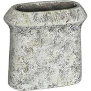 PTMD Nimma Bloempot - 30 x 15 x 28 cm  - Cement - Grijs