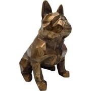 Franse Bulldog Beeld Antiek Goud