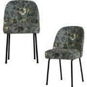 BePureHome Vogue Eetkamerstoelen - Fluweel - Poppy Grijs - Set van 2