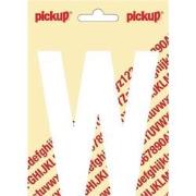 Plakletter Nobel Sticker witte letter W