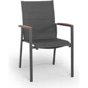 Foxx Stockable Chair Antraciet / Teak