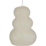 Pebble candle d7xh9,5 cm, wit