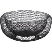 Fruitmand Opbergmand Mesh - Zwart - Ø 27cm