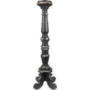 Clayre & Eef Kandelaar  65 cm Zwart Hout Kaarsenstandaard