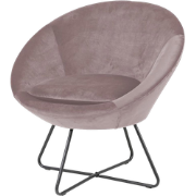 Merel velvet fauteuil roze