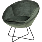 Merel velvet fauteuil donkergroen