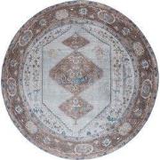 Vloerkleed Karaca Blue/Brown 06 Rond ø200 cm