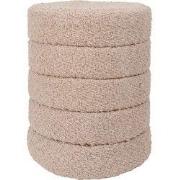 Poef Rosa Beige 53 x ø43 cm