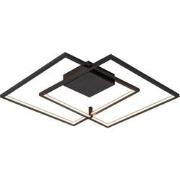 NORI LED 56W 3000K zwart 675x615x60 dimbaar