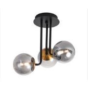 TSURU plafond 3x G9 LED incl. mat zwart/brons