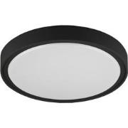 QIJO plafonnier rond zwart SMD LED 1550Lm 15W IP65