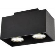 KUBO zwart 2x 5W LED GU10 dimbaar incl.