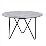 Eettafel Marmer Wit - Rond - 125x125x77 - Coco - Giga Meubel