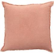 J-Line - Kussen Stonewashed Linnen  Abrikoos - 45x45x2cm