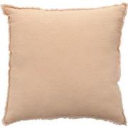 J-Line - Kussen Stonewashed Linnen  Licht Roze - 45x45x2cm