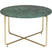 Housecraft Living Timpa Salontafel Marmer Rond 70x70 cm Groen/ Goud