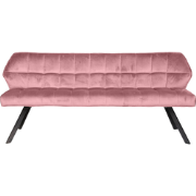 AnLi Style Eetkamerbank raster roze velours