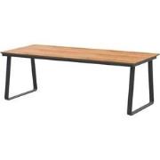 Konos Tafelframe Antracite met Teak Tafelblad 220 x 95 cm