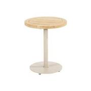 Volta teak bijzettafel centrale poot latte 45 cm dia. H55 cm 4SO