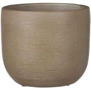Mica Decorations nora ronde bloempot taupe maat in cm: 16 x 17