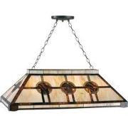 LumiLamp Hanglamp Tiffany  92x47x126 cm  Beige Bruin Metaal Glas Recht...