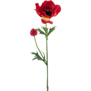 Anemone spray Mina red 63 cm kunstbloem