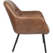 Housecraft Living Dude Loungestoel/ Fauteuil Vintage Kunstleer Bruin