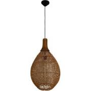 HSM Collection-Hanglamp-34x34x58-Naturel-Rotan/Teak