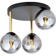 retro plafondlamp Martini Zwart 3-lichts