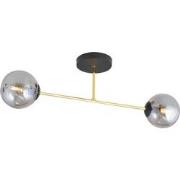 landelijke plafondlamp Manzoni Zwart 2-lichts