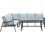 Garden Impressions Brendon lounge dining set 4-delig links - mint grij...